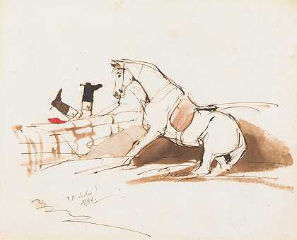 狩猎事故`A Hunting Accident (1836) by Sir Edwin Henry Landseer