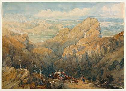 进入格拉纳达平原`Descent into the Plain of Granada (1834) by David Roberts