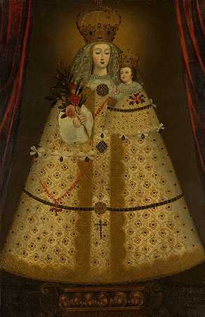 我们的盖普洛夫人`Our Lady of Guápulo (18th century) by Peruvian (Cuzco) Painter