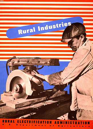 美国农业部农村电气化管理局`Rural industries Rural Electrification Administration, U.S. Department of Agriculture (1930) by Lester Beall