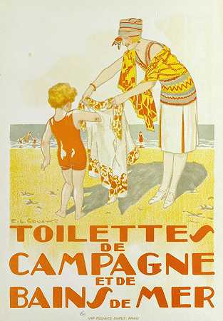 乡村卫生间和海浴间`Toilettes De Campagne Et De Bains De Mer (1920~ 1925) by E. L. Cousyn