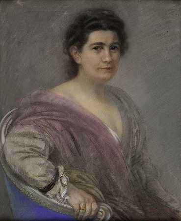露西·贝里隆小姐画像`Portrait de Mademoiselle Lucie Bérillon (1905) by Antoine Bourdelle