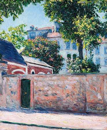 阿根泰尔的房子`Maisons À Argenteuil (1883) by Gustave Caillebotte