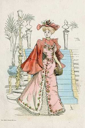 19世纪女性时尚1898`Modes feminines du XIXe siecle 1898 (1908) by Henri Boutet