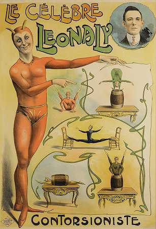 著名的莱昂纳利，柔术家`Le Celebre Leonaly, Contorsioniste (1895)