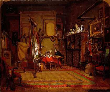 艺术家s工作室`An Artists Studio (1864) by John Ferguson Weir