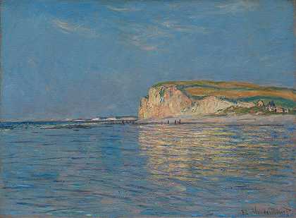 1882年迪耶普附近波尔维尔的低潮`Low Tide at Pourville, near Dieppe, 1882 (1882) by Claude Monet