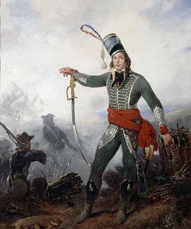 弗朗索瓦·马索·德斯格雷夫斯将军肖像（1769-1796）`Portrait du général François Marceau des Graviers (1769~1796) (1830) by Le Prince