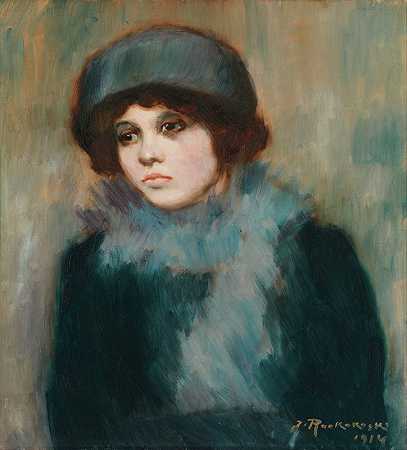 成年女子`Woman (1914) by Jalmari Ruokokoski