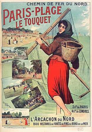 巴黎图奎特广场`Paris~place le Touquet (1900~1910) by Louis Tauzin