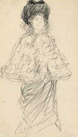 站着的女人`Standing Woman (c. 1900) by Charles Paul Renouard