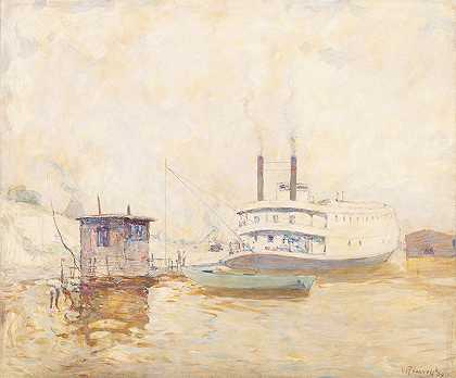 俄亥俄河船`Ohio River Boat (1934) by William J. Forsyth