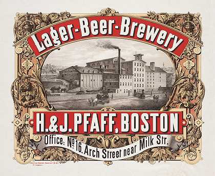 H.&ampJ.普法夫，波士顿`Lager~beer~brewery, H. & J. Pfaff, Boston (1875)