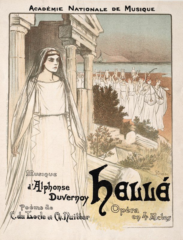 希腊歌剧四幕`Hellé – Opéra En 4 Actes (1896) by Théophile Alexandre Steinlen