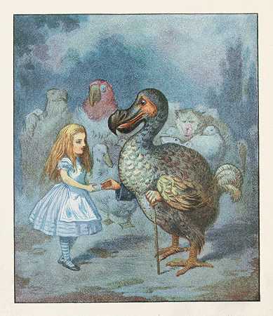 渡渡鸟郑重地递上顶针`The Dodo solemnly presented the thimble (1911) by Sir John Tenniel