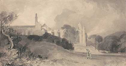 约克郡博尔顿修道院`Bolton Priory, Yorkshire (ca. 1803) by John Sell Cotman