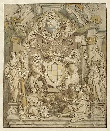 范德林登的武器`Het wapen van Van der Linden (1630 ~ 1635) by Jacob Jordaens