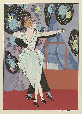 舞伴`Dansend paar (1919 ~ 1920) by Umberto Brunelleschi