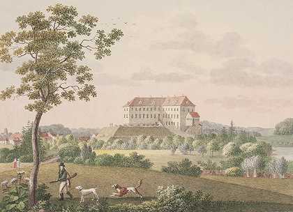 兰格兰德的特拉内克城堡`Tranekær Slot på Langeland (1819 – 1820) by Søren L. Lange