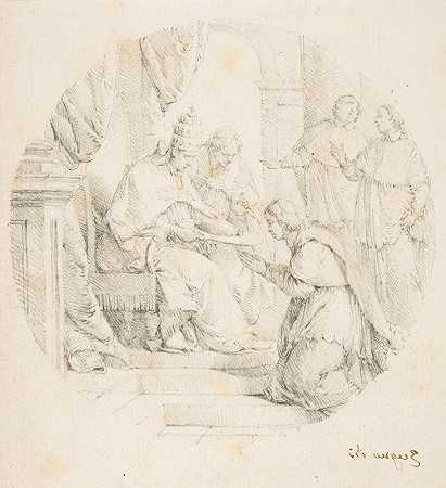安吉洛·玛丽亚·奎里尼创造了红衣主教`Angelo Maria Querini Created Cardinal by Benedict XIII (1709–87) by Benedict XIII by Francesco Zugno