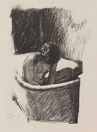 勒班`Le bain (1925) by Pierre Bonnard