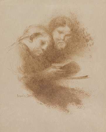 阅读`Reading (fourth quarter 1800s) by Eugène Carriere