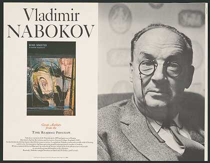 弗拉基米尔·纳博科夫是时代阅读计划的伟大作家`Vladimir Nabokov great authors from the Time Reading Program (1965) by Henry Grossman