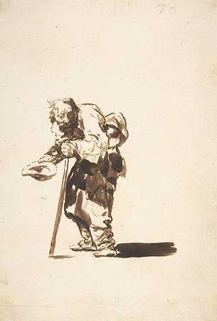 左手拿棍子的乞丐`Beggar with a staff in his left hand (ca. 1812–20) by Francisco de Goya