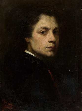 自画像`Self~portrait (1879) by Wandalin Strzałecki
