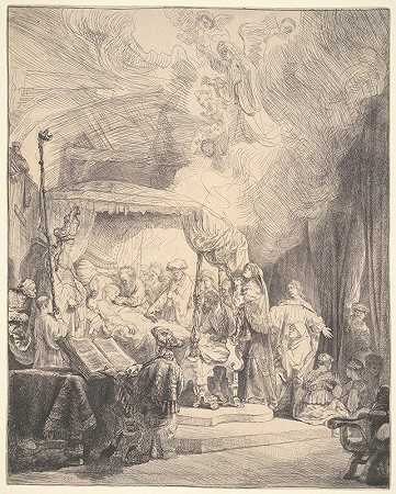 圣母之死`The Death of the Virgin (1639) by Rembrandt van Rijn
