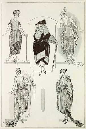 奢华在法国时尚中再次抬头`Luxury lifts its head again in french fashions (1920)