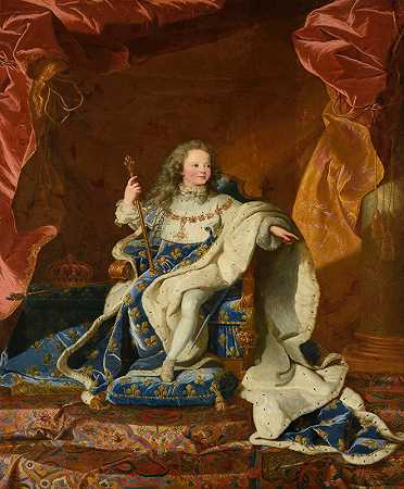 路易十五，法国和纳瓦拉国王`Louis XV, roi de France et de Navarre (1720) by Hyacinthe Rigaud