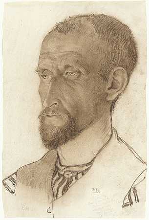 左边是佩特罗斯·科宁克斯的肖像`Portret van Petrus Koninks, naar links (1903) by Richard Nicolaüs Roland Holst