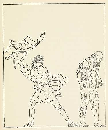 孩子们s荷马pl 51`The Childrens Homer pl 51 (1918) by Padraic Colum