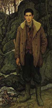 樵夫（威廉·康普顿）`The Woodsman (William Compton) (circa 1913) by Francis Luis Mora
