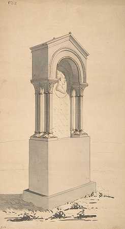 巴尔的摩约翰·L·凯里纪念碑`Proposed Monument to John L. Carey of Baltimore (1852–54) by Samuel B. Wetherald