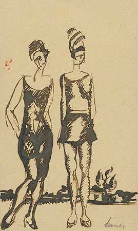 具象构图`Figurálna kompozícia (1924–1927) by Konštantín Bauer