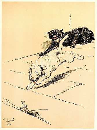 三伏天`A Dog Day Pl 23 (1902) by Cecil Charles Windsor Aldin