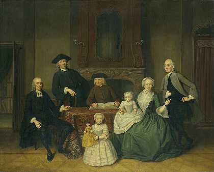布拉克家族的肖像，阿姆斯特丹门诺派`Portrait of the Brak Family, Amsterdam Mennonites (1752) by Tibout Regters