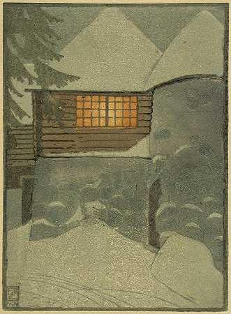 冬夜`Talvi~ilta (1909) by Eric O. W. Ehrström