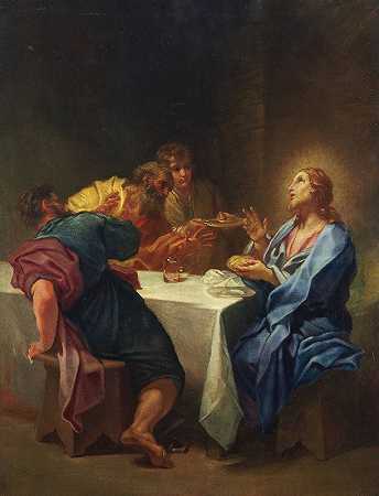 以马忤斯的晚餐`Supper at Emmaus by Benedetto Luti