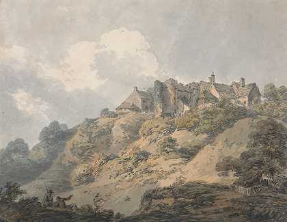 苏塞克斯温切尔海景`View of Winchelsea, Sussex (ca. 1795) by Thomas Girtin