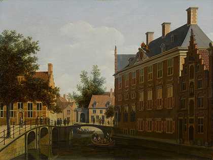 阿姆斯特丹的乌德·齐兹`The Oude Zijds Herenlogement (Gentlemens Hotel) in Amsterdam (1660 ~ 1680) by Gerrit Berckheyde