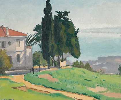 小径，阿尔及尔的拉佩利尔`Le Sentier, Laperlier À Alger (1924) by Albert Marquet
