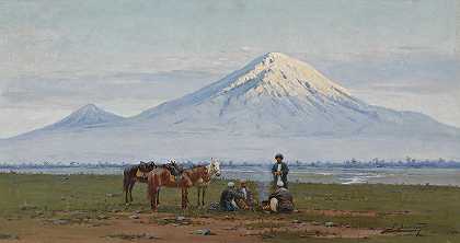 亚拉腊山`Mount Ararat by Richard Karlovich Zommer