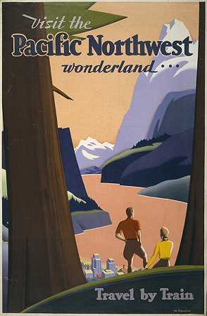 参观太平洋西北仙境。。。长途行走`Visit the Pacific northwest wonderland… Travel by train (1925) by train by The Willmarths