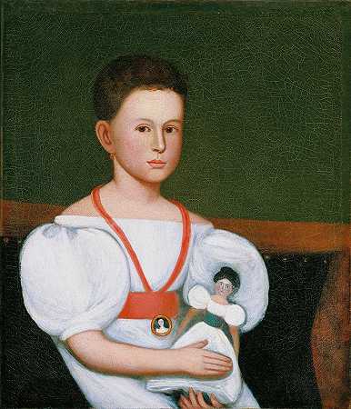 坐着的女孩`Seated Girl (ca. 1835) by Zedekiah Belknap
