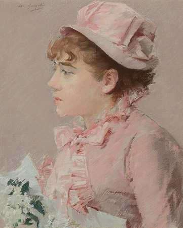 德米塞勒荣誉`La Demoiselle Dhonneur (1879) by Eva Gonzalès