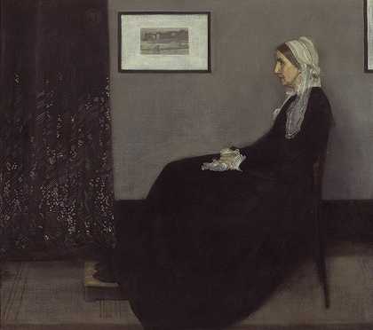 艺术家肖像母亲`Portrait Of The Artists Mother by James Abbott McNeill Whistler