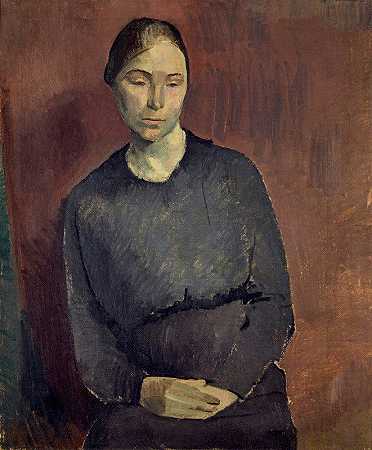 一个女人的肖像（伊施夫人）`Portrait of a Woman (Mrs. Isch) (1915) by Franz Marent